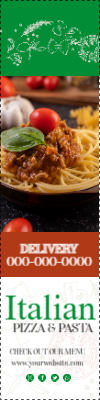 Custom Outdoor Yard Signs Multiple Sizes Italian Pizza and Pasta