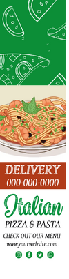 Custom Outdoor Yard Signs Multiple Sizes Italian Pizza and Pasta
