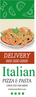 Custom Outdoor Yard Signs Multiple Sizes Italian Pizza and Pasta
