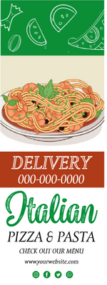 Custom Outdoor Yard Signs Multiple Sizes Italian Pizza and Pasta