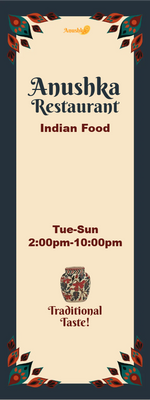 Custom Outdoor Yard Signs Multiple Sizes Indian Food