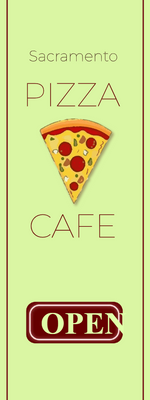 Custom Outdoor Yard Signs Multiple Sizes Pizza Cafe