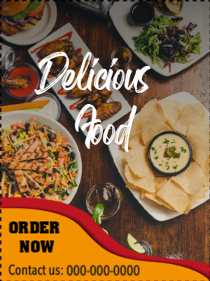 Custom Outdoor Yard Signs Multiple Sizes Delicious Food