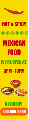 Custom Outdoor Yard Signs Multiple Sizes Mexican Food
