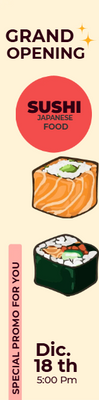 Custom Outdoor Yard Signs Multiple Sizes Sushi