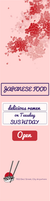 Custom Outdoor Yard Signs Multiple Sizes Japanese Food