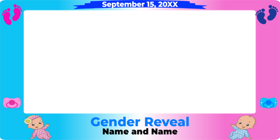 Custom Selfie Frame Gender Reveal