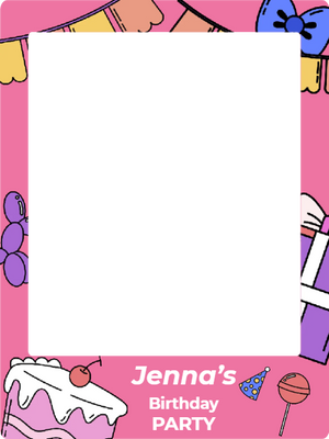 Custom Selfie Frame Jenna's Birthday Party