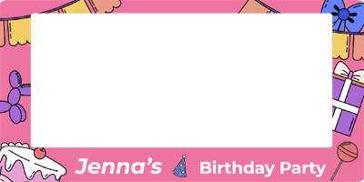 Custom Selfie Frame Jenna's Birthday Party