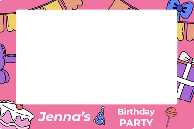 Custom Selfie Frame Jenna's Birthday Party