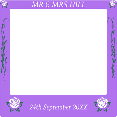 Custom Selfie Frame Mr Y Mrs Hill