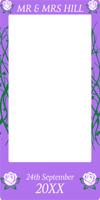 Custom Selfie Frame Mr Y Mrs Hill