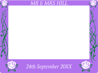 Custom Selfie Frame Mr Y Mrs Hill