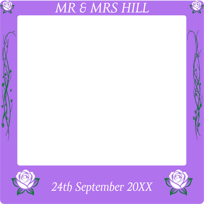 Custom Selfie Frame Mr Y Mrs Hill