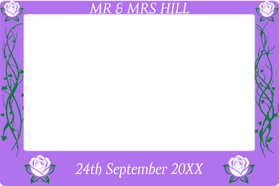 Custom Selfie Frame Mr Y Mrs Hill
