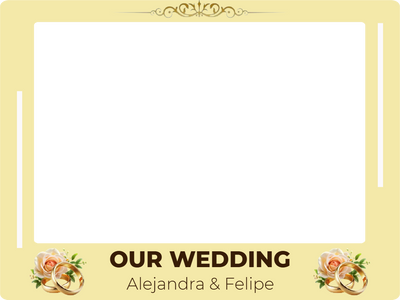 Custom Selfie Frame Our Wedding