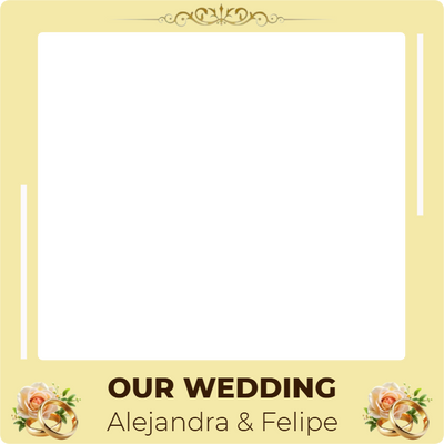 Custom Selfie Frame Our Wedding