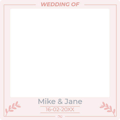 Custom Selfie Frame Wedding of Mike & Jane
