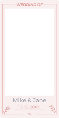 Custom Selfie Frame Wedding of Mike & Jane
