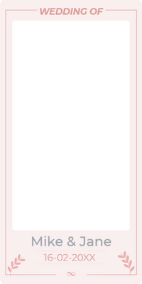 Custom Selfie Frame Wedding of Mike & Jane