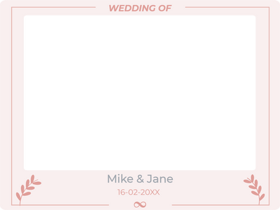 Custom Selfie Frame Wedding of Mike & Jane