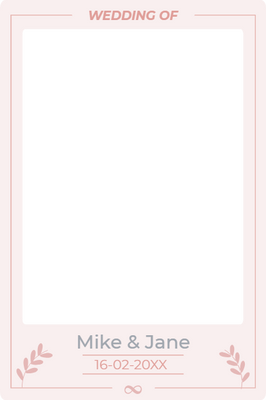 Custom Selfie Frame Wedding of Mike & Jane