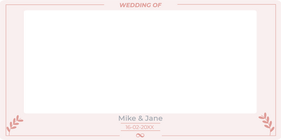Custom Selfie Frame Wedding of Mike & Jane