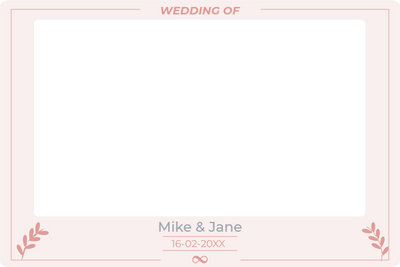 Custom Selfie Frame Wedding of Mike & Jane