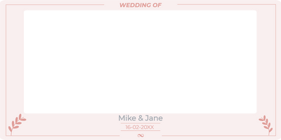 Custom Selfie Frame Wedding of Mike & Jane