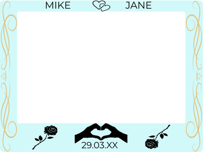 Custom Selfie Frame Mike & Jane