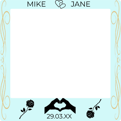Custom Selfie Frame Mike & Jane