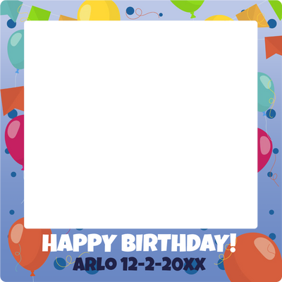 Custom Selfie Frame Happy Birthday 2XX