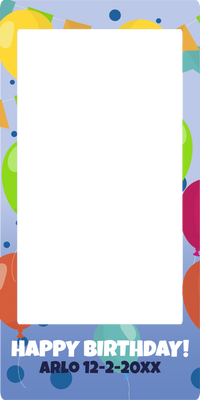 Custom Selfie Frame Happy Birthday 2XX