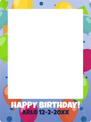 Custom Selfie Frame Happy Birthday 2XX