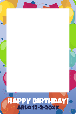 Custom Selfie Frame Happy Birthday 2XX