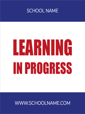 Custom Outdoor Yard Signs Multiple Sizes Learning In Progress Sign