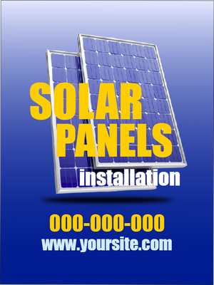 Custom Outdoor Yard Signs Multiple Sizes Solar Installation