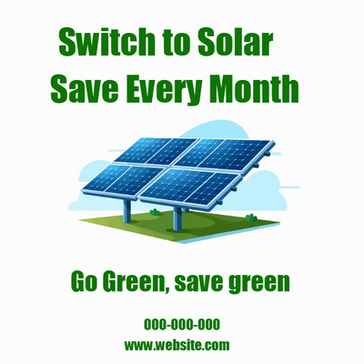 Custom Outdoor Yard Signs Multiple Sizes Switch to Solar Save Every Month