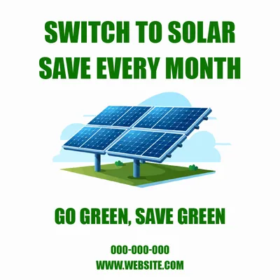 Custom Outdoor Yard Signs Multiple Sizes Switch to Solar Save Every Month