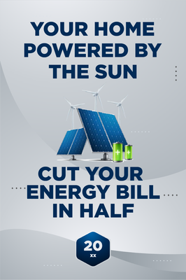 Custom Outdoor Yard Signs Multiple Sizes Your Home Powered by the Sun