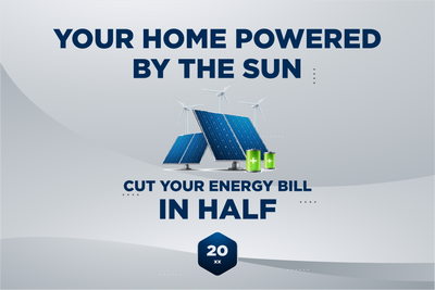 Custom Outdoor Yard Signs Multiple Sizes Your Home Powered by the Sun