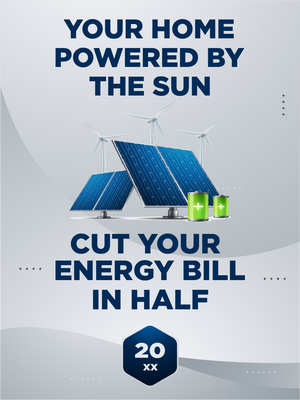 Custom Outdoor Yard Signs Multiple Sizes Your Home Powered by the Sun