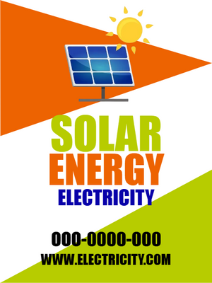Custom Outdoor Yard Signs Multiple Sizes Solar Energy Electricity