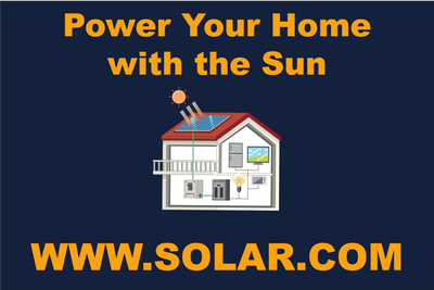 Custom Outdoor Yard Signs Multiple Sizes Power Your Home with the Sun