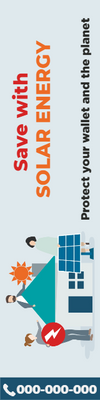 Custom Outdoor Yard Signs Multiple Sizes Save with Solar Energy