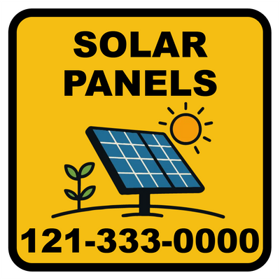 Custom Outdoor Yard Signs Multiple Sizes Solar Panels