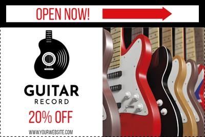 Custom Outdoor Yard Signs Multiple Sizes Guitar Record