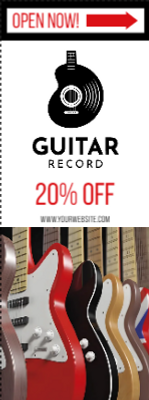 Custom Outdoor Yard Signs Multiple Sizes Guitar Record