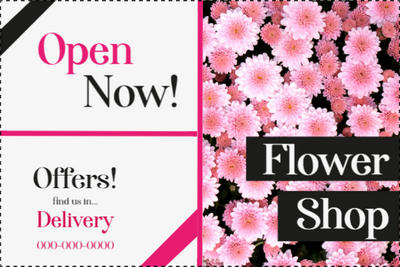 Custom Outdoor Yard Signs Multiple Sizes Flower Shop