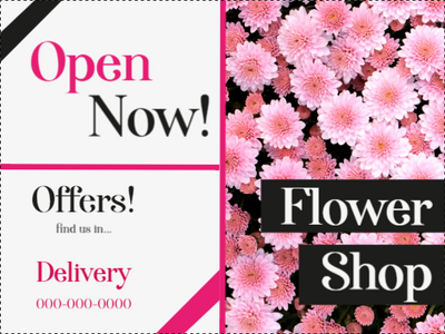 Custom Outdoor Yard Signs Multiple Sizes Flower Shop
